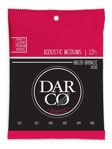 Encordado_Guitarra_Acustica_Darco_013_D530_D_650589-MLA32057895048_092019-O.jpg Encordado Guitarra Acustica Darco 013 D530 82/20 - Image 1