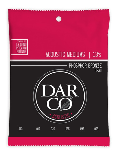 Encordado Guitarra Acustica Darco 013 D230 92/8 - Image 1