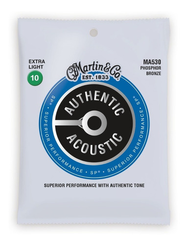 Encordado Guitarra Acustica Martin 010 MA530 - Image 1