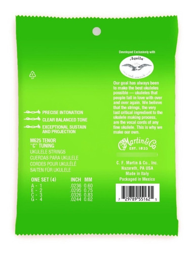Encordado Ukelele Tenor Martin Premium M625 - Image 2
