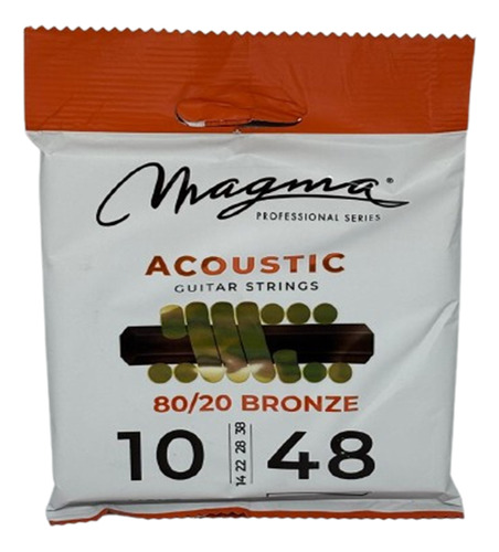 Encordado Guitarra Acustica Magma 010 048 GA120 B80 - Image 1