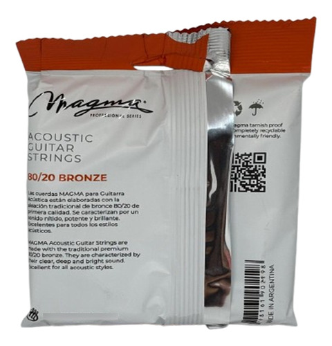 Encordado Guitarra Acustica Magma 010 048 GA120 B80 - Image 2