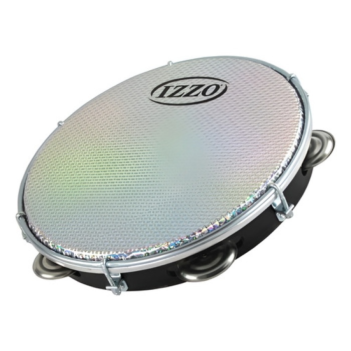 Pandeiro Plastico ABS 10" Parche Holografico Izzo 3439 - Image 1