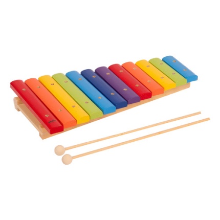 Xilófono Infantil Izzo Kidzzo De Madera 12 Notas De Colores Colorido