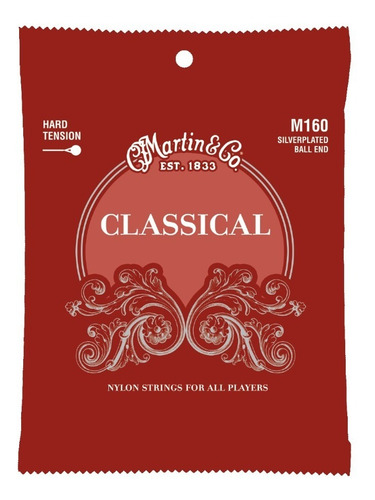 Encordado Guitarra Clasica Ball End Martin & Co. M160 Tension Alta - Image 1