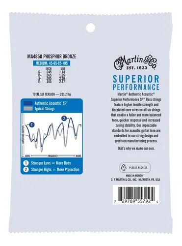 Encordado Bajo Acustico 045 Martin MA4850 - Image 2