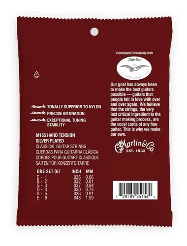 Encordado Cuerdas Guitarra Clasica Martin M165 Magnifico - Image 8