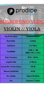 Microfono Para Violin Prodipe Vl 21C Condenser - Image 6