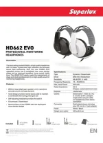 Auricular Cerrado Profesional HD662 Evo Blanco Superlux - Image 10