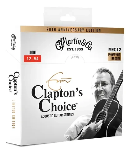 Encordado Guitarra Acustica Clapton 012-054 Martin MEC12 - Imagen 1